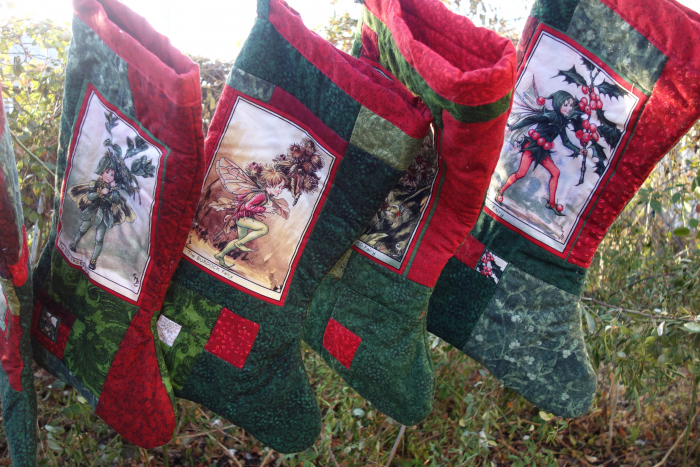 flower fairy christmas stockings