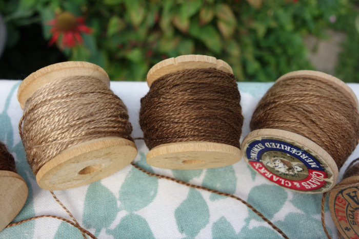 walnut dyed silk embroidery thread