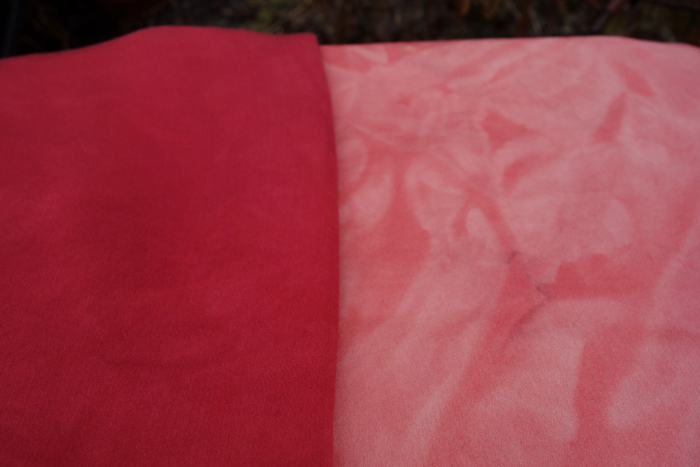 madder dyed silk charmeuse fabric