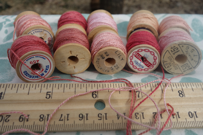 madder dyed silk embroidery thread