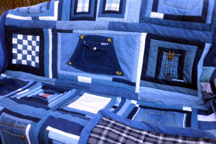 blue jean sampler quilt