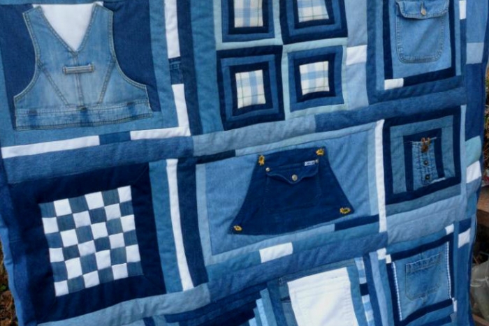 blue jean sampler quilt