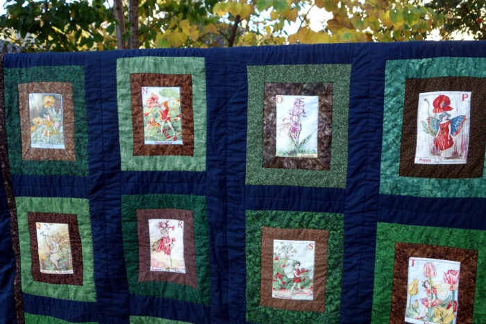flower fairy alphabet quilt