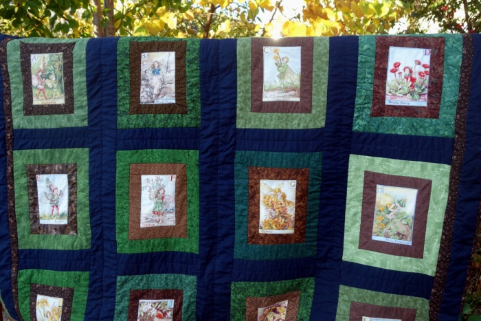 flower fairy alphabet quilt