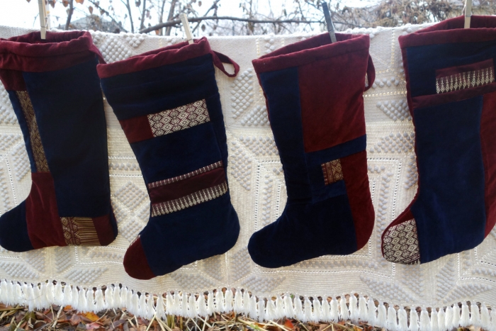 velvet Christmas stockings