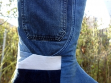 blue jean Christmas stocking