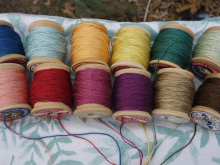 naturally dyed sik embroidery thread 20 yards each
