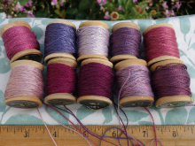 purple pink lavender naturally dyed silk embroidery thread