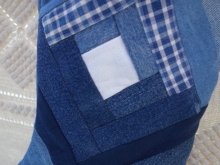 blue jean Christmas stocking