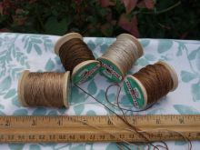 naturally dyed silk embroidery thread shades of walnut brown