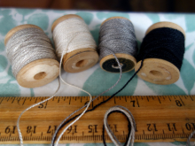 naturally dyed black gray and white silk thread