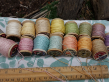 naturally dyed pastel shades sik embroidery thread 20 yards each