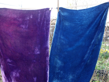 naturally dyed silk velvet