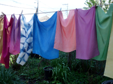 naturally dyed habotai silk