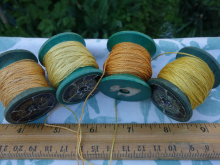 yellow and orange naturally dyed silk embroidery threads
