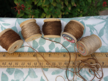 walnut dyed silk embroidery thread