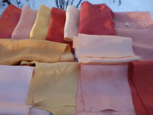 little madder dyed vintage silks