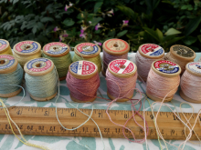 naturally dyed silk thread pastel shades
