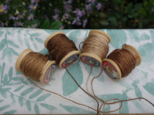 walnut dyed silk embroidery thread
